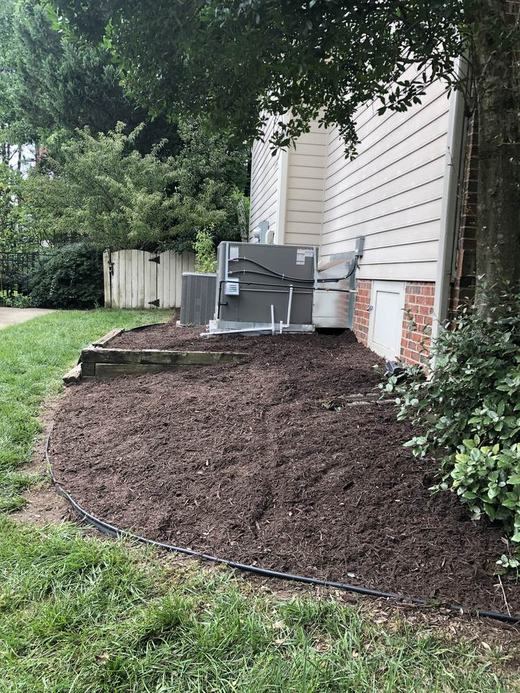 Mulch Bed Install after